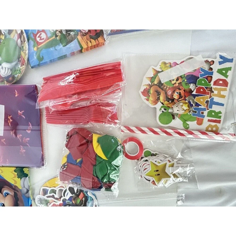 Super Mario Birthday Party Supplies Decorations Theme Celebration Kit